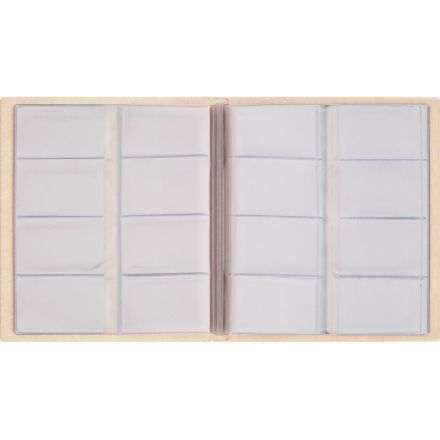 Визитница настольная на 256 визиток Комус,ПВХ, бежевый ,2376-115