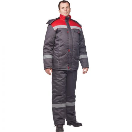 Костюм рабочий зимний муж з31-КПК сер/красн (р.64-66) 170-176 (Арсенал-СП) Костюм рабочий зимний муж з31-КПК сер/красн (р.64-66) 170-176 (Арсенал-СП)