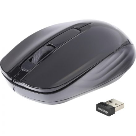 Мышь компьютерная Smartbuy ONE 332 черная WLS (SBM-332AG-K)/60