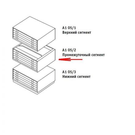 Картотека Практик A1-05/2 для документов формата А1 центральная секция (5 ящиков) Картотека Практик A1-05/2 для документов формата А1 центральная секция (5 ящиков)