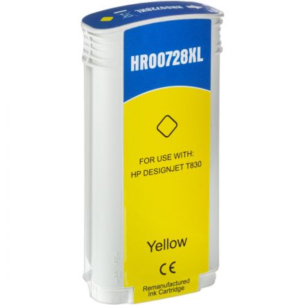 Картридж струйный Комус 728 F9J65A жел. 130мл для DJ T730/T830