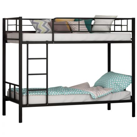 Кровать металлическая FM_Севилья-2 двухъярусная 198х96х163 черный
