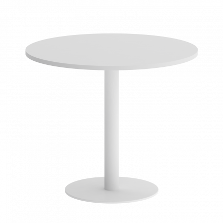 Home Office Стол круглый VR.SP-5-90.1 Белый/Белый металл 900*900*750 Home Office Стол круглый VR.SP-5-90.1 Белый/Белый металл 900*900*750