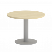 Home Office Стол журнальный круглый VR.SP-5-60.1G Клён/Серый металл 600*600*450