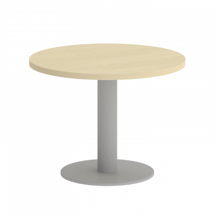 Home Office Стол журнальный круглый VR.SP-5-60.1G Клён/Серый металл 600*600*450