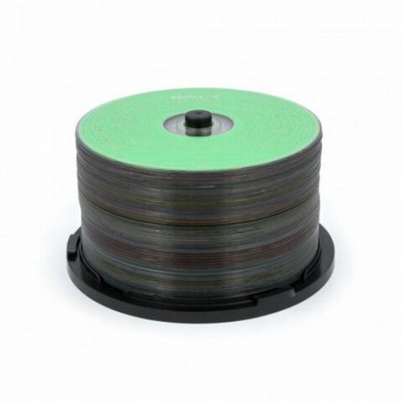 Диск CD-R MIREX Random Color, 700 Мб, 48x, Cake Box (упаковка на шпиле), КОМПЛЕКТ 50 шт., цветные, UL120009A8B