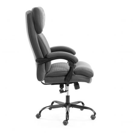 Кресло Chief metalBL  велюр/ткань, серый, 29/TW-12