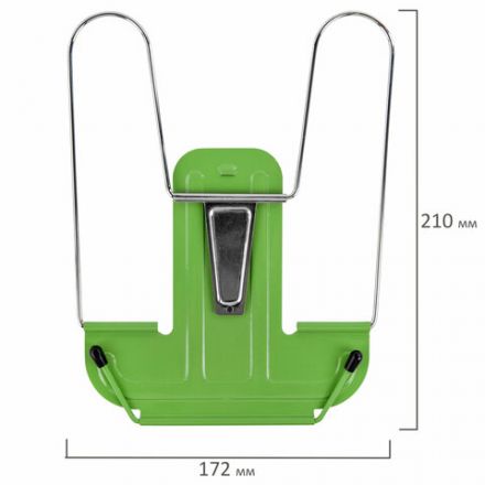 Подставка для книг и учебников BRAUBERG LINE+, металлическая, зеленая, европодвес, 238072 Подставка для книг и учебников BRAUBERG LINE+, металлическая, зеленая, европодвес, 238072