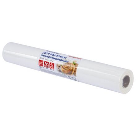 Бумага для выпечки силиконизированная, пергамент 38 см х 50 м, цвет белый, LAIMA, CH, 609586