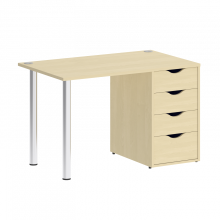 Home Office Стол письменный VR.SP-3-118.4 Клён/Хром опоры 1180*720*750