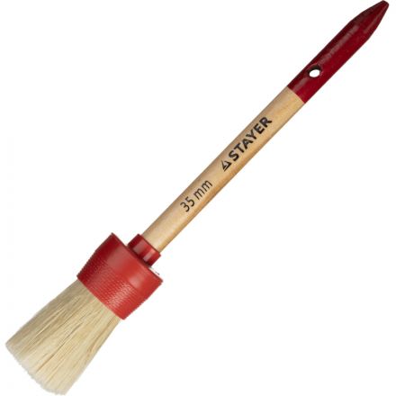 Кисть круглая STAYER MASTER, светлая натурал. щетина, №8 x 35мм0141-35