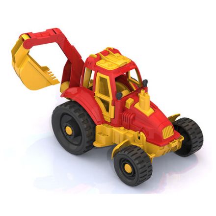 Трактор игрушечный с ковшом, "Классик" пластиковый, 29,1x16,5x19 см, НОРДПЛАСТ, 399