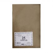 Пакет Extrapack С4 из крафт-бумаги с расширением 100 г/кв.м стрип (25 штук в упаковке)