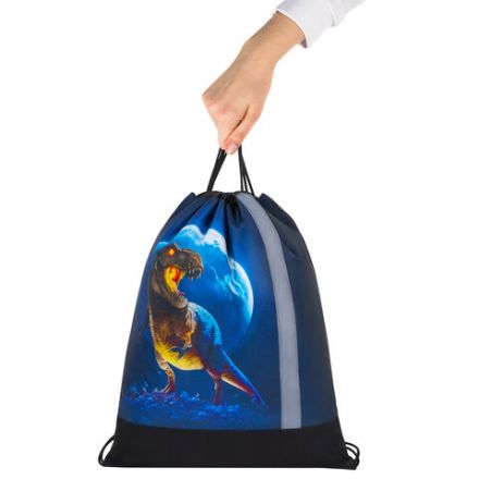 Мешок для обуви ЮНЛАНДИЯ, плотный, светоотражающая полоса, 46х36 см, "Beware", 272412