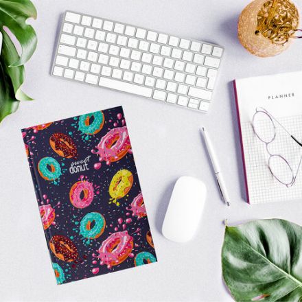 Блокнот А5 (134х206 мм), 80 л., твёрдый, клетка, выборочный лак, BRAUBERG KIDS, "Donuts", 114425 Блокнот А5 (134х206 мм), 80 л., твёрдый, клетка, выборочный лак, BRAUBERG KIDS, "Donuts", 114425