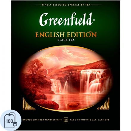Чай Greenfield English Edition черный фольгир.100пак/уп Чай Greenfield English Edition черный фольгир.100пак/уп