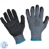 Перчатки трикотажные с дв.латекс. JetaSafety JL-101-M серые р.M (12 пар/уп)