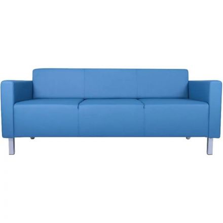 Диван EF_Евро 3-х местн. к/з синий матовый Euroline 903