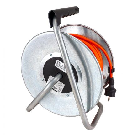 Удлинитель КОМУС ПВС 3х1,5кв.мм. 30м 16А 4 гнезда с/з,с/загл.,термоавт,IP44