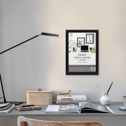 Рамка 21х30 см небьющаяся, аналог IKEA, багет 21 мм, МДФ, BRAUBERG "Idea", черная, 391371 Рамка 21х30 см небьющаяся, аналог IKEA, багет 21 мм, МДФ, BRAUBERG "Idea", черная, 391371
