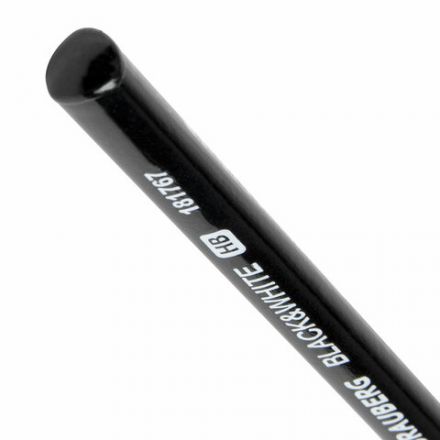 Карандаш чернографитный BRAUBERG "Black&White", 1 шт., HB, корпус черно-белый, 181767 Карандаш чернографитный BRAUBERG "Black&White", 1 шт., HB, корпус черно-белый, 181767