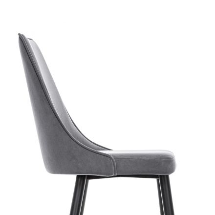 Стул Leset Эби Vendetta 11 серый, Ткань Велюр