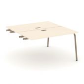 Estetica Двойной стол приставка к опорным тумбам ES.D.SPR-3-LK Сатин/Латте металл 1380*1500*750