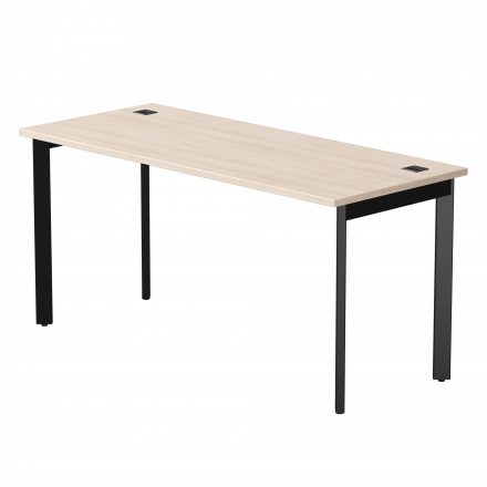 Стол прямой Everprof EVO на металлокаркасе 1580х670х755 мм опоры 45гр Дуб Соната/Черный