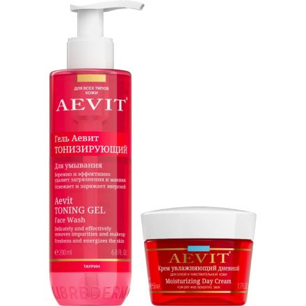 Подарочный набор AEVIT береж очищ крем увл днев 50мл+гель д/умыв 200мл