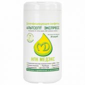 Дезинфицирующие салфетки влажные 80 шт., АЛЬТСЕПТ ЭКСПРЕСС, для обработки рук и поверхностей