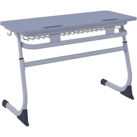 Парта SMARTY 2-хместный 5-7 р.г., серый -  2 шт