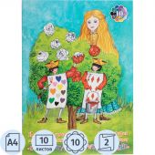 Бумага цветная для оригами Страна чудес Карты А-4 10 цв.10 л/40, ПО-0625