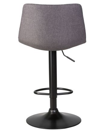 Стул барный DOBRIN TAILOR BLACK, серая ткань (188-55)