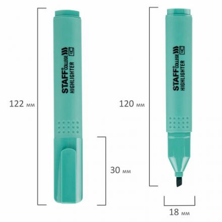 Набор текстовыделителей 6 ПАСТЕЛЬНЫХ ЦВЕТОВ, АССОРТИ, STAFF College "STICK PASTEL", линия письма 1-4 мм, скошенный наконечник, 152532