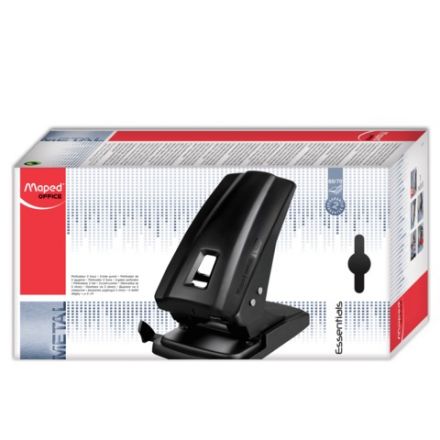 Дырокол MAPED (Франция) "Essentials", металлический, мощный, на 70 листов, черный, 406411