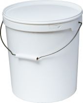 ВЕДРО КРУГЛОЕ 15л В15 белое с белой крышкой