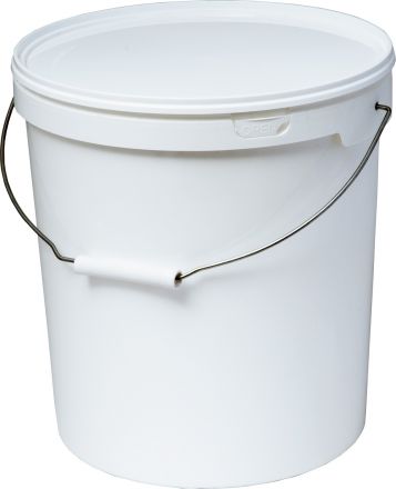 ВЕДРО КРУГЛОЕ 15л В15 белое с белой крышкой