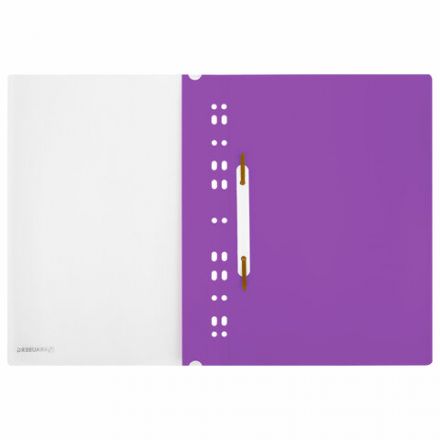 Скоросшиватель пластиковый с перфорацией BRAUBERG EXTRA, А4, 140/180 мкм, фиолетовый, 272897
