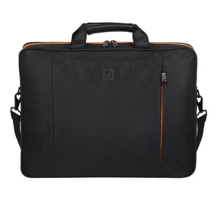 Сумка портфель BRAUBERG OFFICE с отделением для ноутбука 17,3", черная, 34х44х6 см, 270826