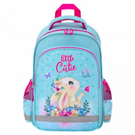 Рюкзак ПИФАГОР SCHOOL, 1 отделение, 3 кармана, "Pretty bunny", 38x28х14 см, 273168