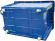 Ящик п/э 600х400х350 сплошной, Safe PRO цв. синий с оранжевой крышкой на колесах