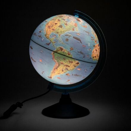 Глобус интерактивный + очки VR, зоогеографический, GLOBEN, 25см, с подсветкой, INT12500306