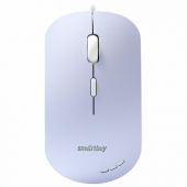Мышь проводная бесшумная SMARTBUY 288-V, USB, 3 кнопки + 1 колесо, оптическая, сиреневая, 06819, SBM-288-V