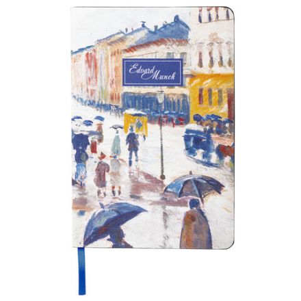 Блокнот А5 (143x210 мм), BRAUBERG VISTA "Edvard Munch", под кожу, гибкий, 80 л., 112060