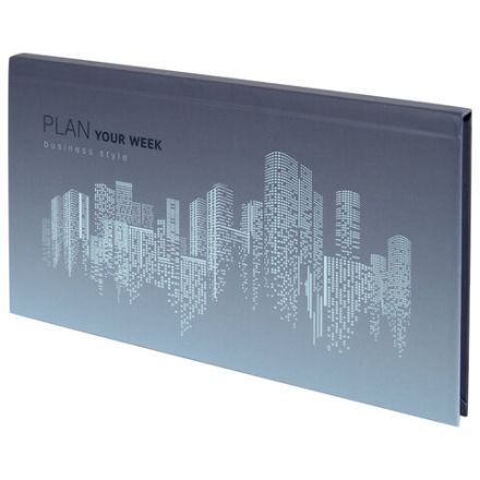 Планинг-еженедельник недатированный (165х90 мм) STAFF, твердая обложка, УФ-ЛАК, 64 л., "Metropolis", 113514