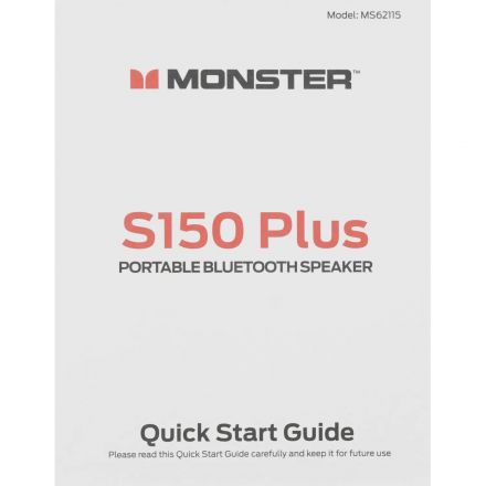 Колонка портативная Monster S150 Plus, чёрная