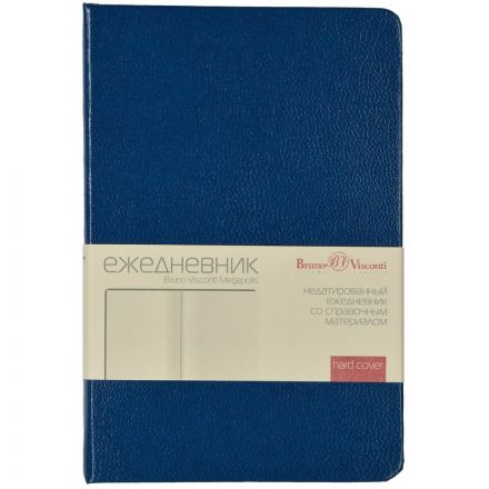 Ежедневник недатированный Bruno Visconti Megapolis искусственная кожа А6 100 листов синий (88x131 мм)