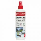 Чистящая жидкость-спрей BRAUBERG для экранов всех типов и оптики, универсальная, 250 мл, 510117 Чистящая жидкость-спрей BRAUBERG для экранов всех типов и оптики, универсальная, 250 мл, 510117