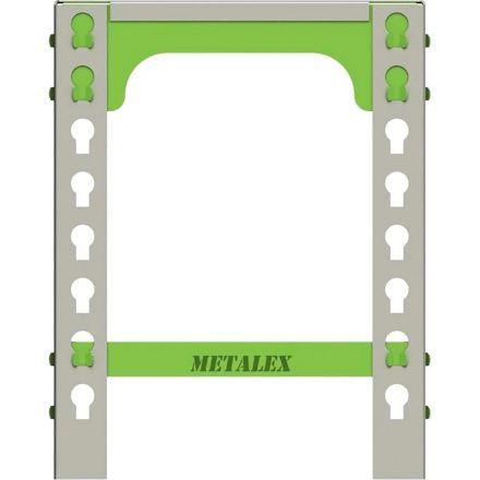 Скамья Metalex 350х800х450 (серо-зелёный)