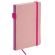 Блокнот А5 135x212 мм BRAUBERG "Edge", под кожу, резинка, держатель, 80 л., клетка, розовый, 117148